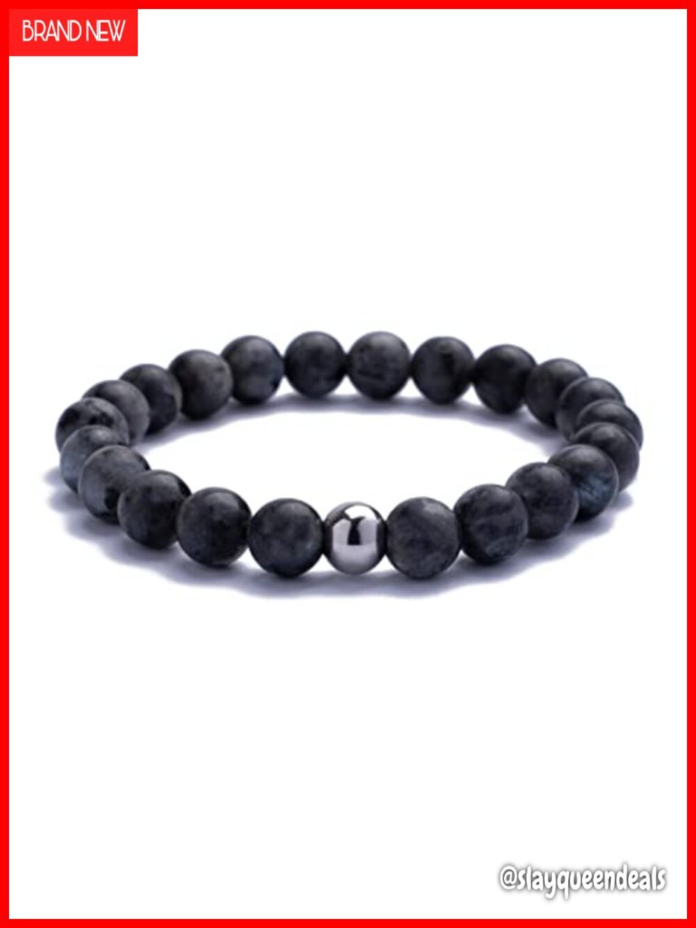 Handcrafted Italy Beaded Bracelet Men Stainless Steel Pearl Beads